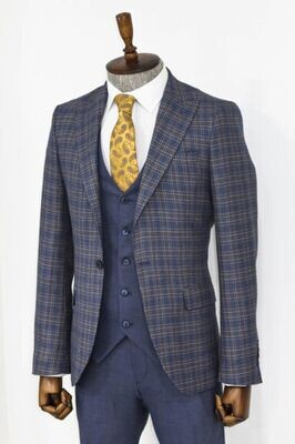 Canary Yellow/Blue Business Suit