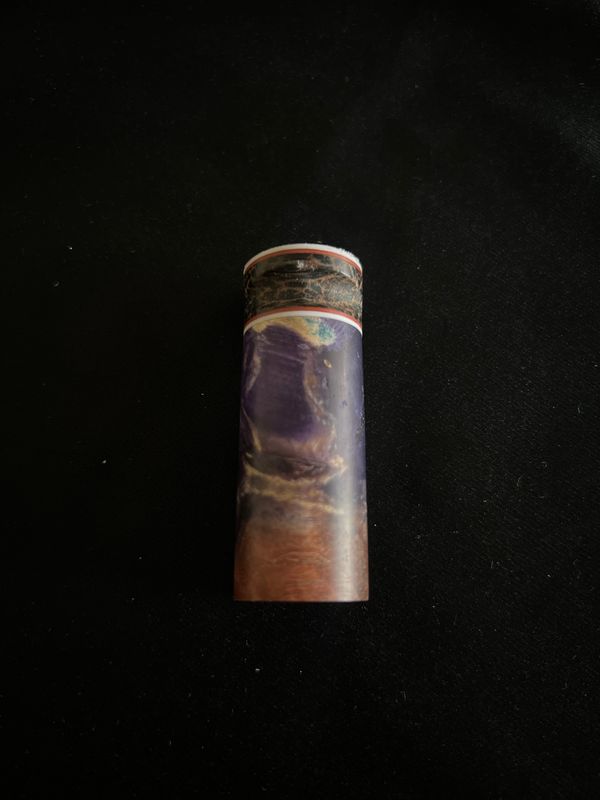 Segmented Purple and Orange Stabilized Segmented Canvas Body Segmented Purple and Orange Stabilized Segmented Canvas Body