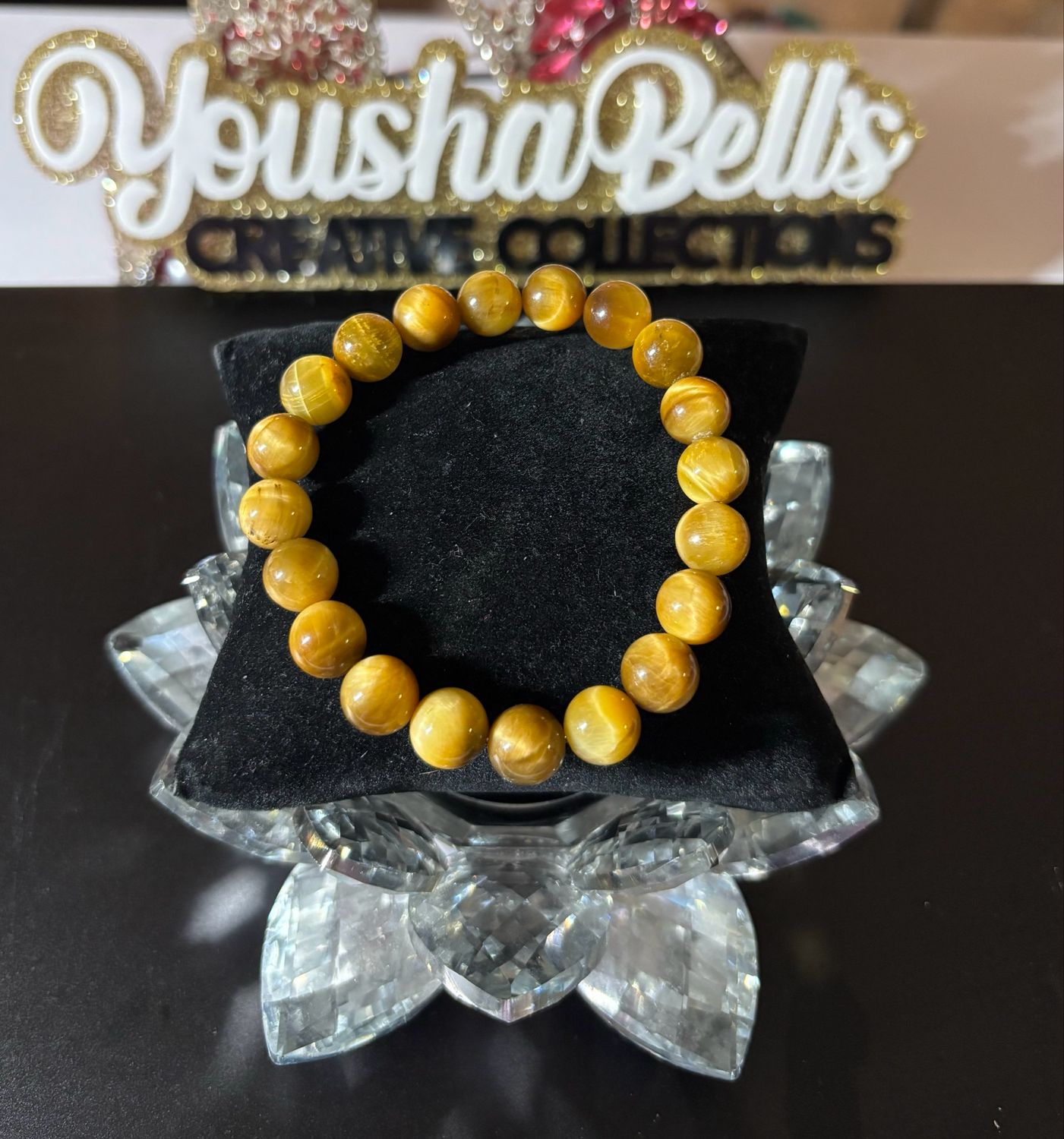 10mm AAA Honey Golden Tiger Eye Stone Beaded Bracelet