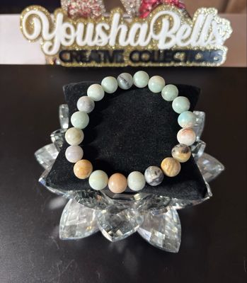 10mm Amazonite Matte Round Beaded Bracelet