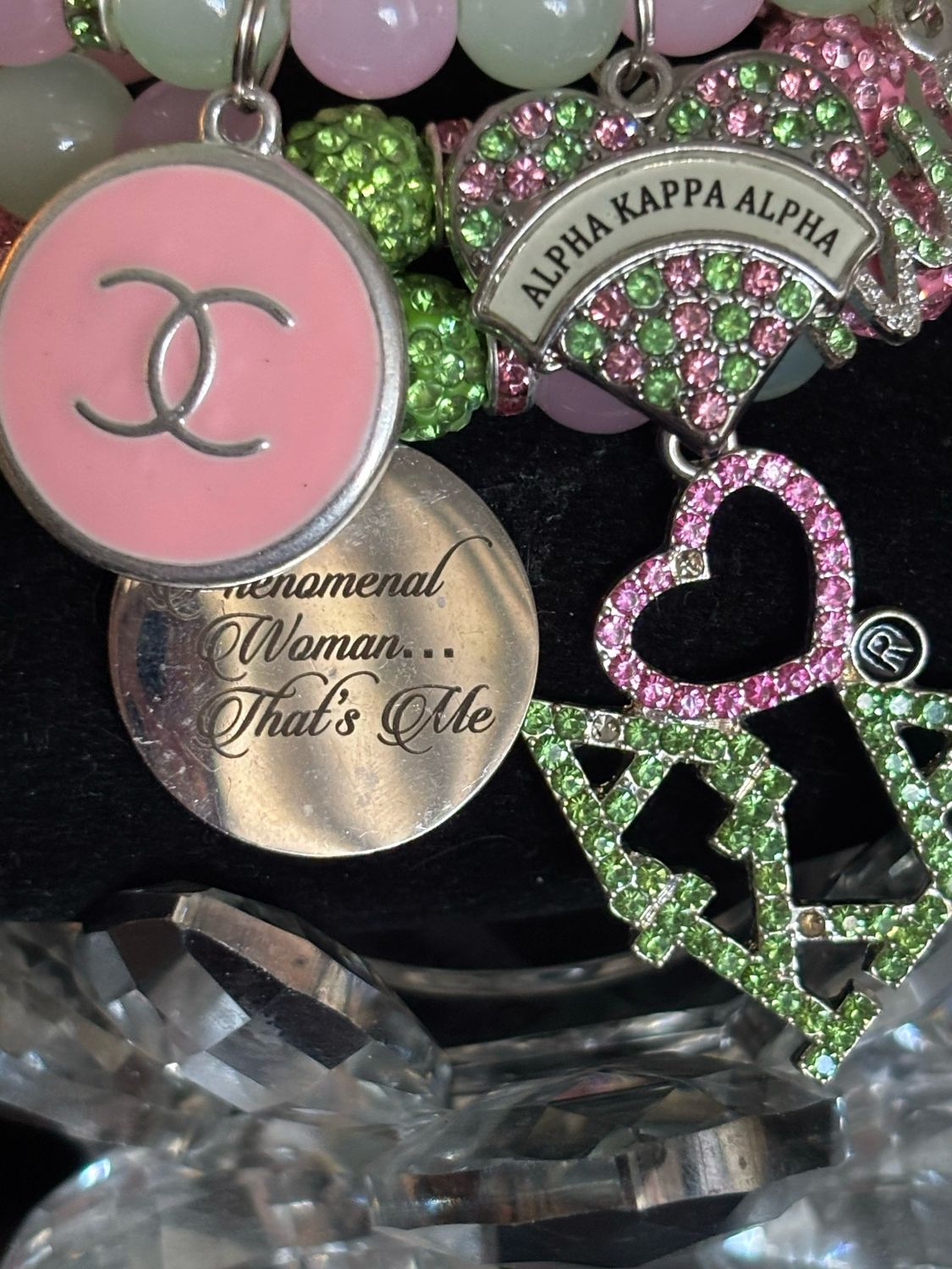Alpha Kappa Alpha Sorority Charmed Bracelet