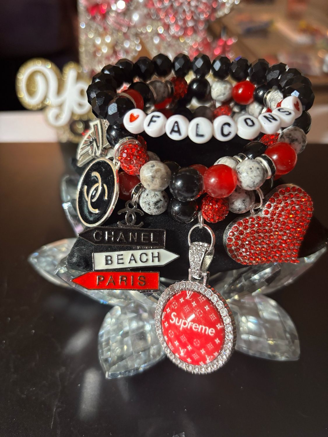 Elegant Atlanta Falcons Beaded Bracelet