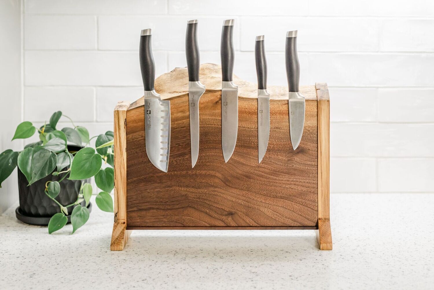 Live Edge Magnetic Knife Block