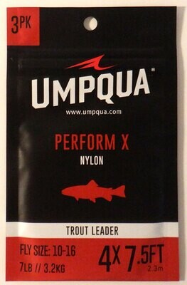 Umpqua Perform X Nylon Trout Taper - 3 pk