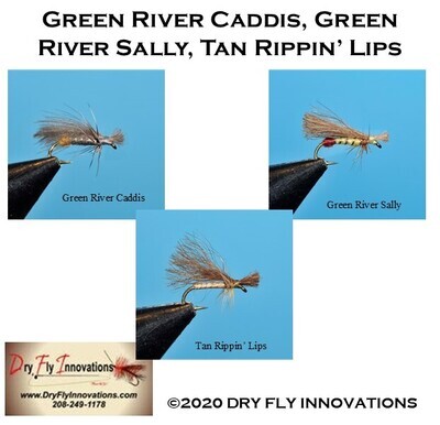 Caddis - Green River Caddis, Green River Sally,and Tan Rippin' Lips Caddis Digital Download
