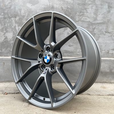 Set 4 cerchi replica BMW Style 763M 18 pollici nero opaco differenziati 5x120