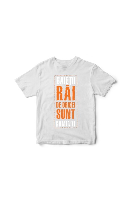 Tricou alb Baietii rai