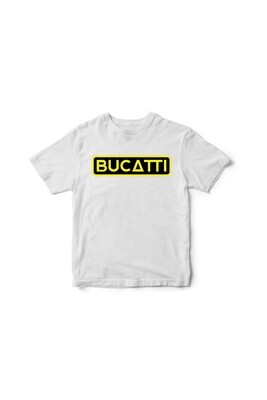 Tricou alb Bucatti galben