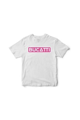 Tricou alb Bucatti roz