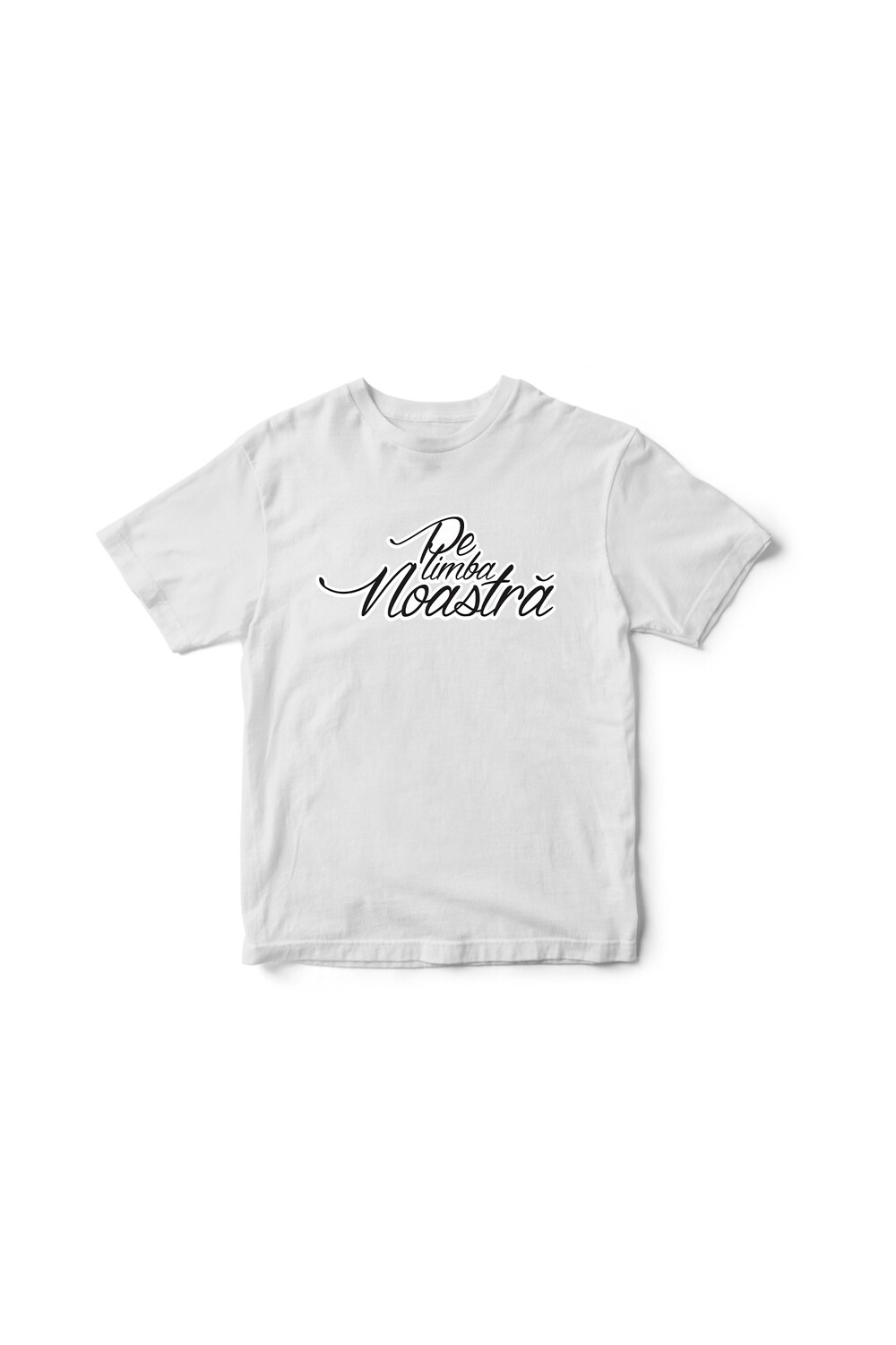 Tricou alb Pe limba noastra