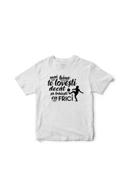 Tricou alb Mai bine te lovesti