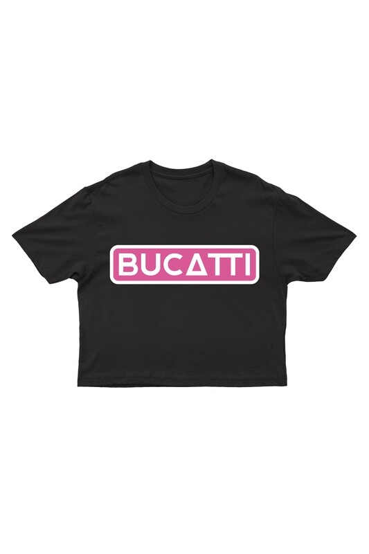 Tricou cropped negru Femei Bucatti roz
