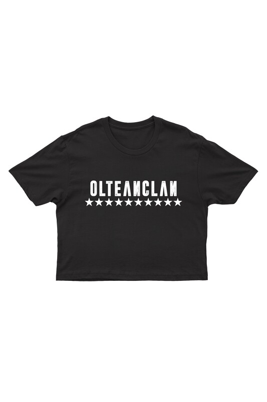 Tricou cropped negru Femei Olteanclan