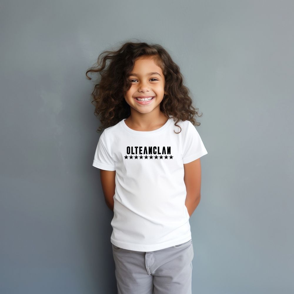 Tricou Copii Alb Olteanclan