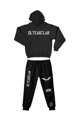 Trening cu Gluga Negru Barbati Olteanclan Wings