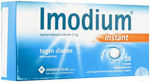Immodium. Gebruik dit als je diarree hebt.