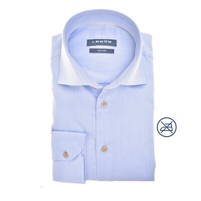 Ledub Shirts Plain:Overhemd Blauw 0142475