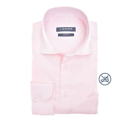 Ledub Shirts Plain:Overhemd Roze 0142301