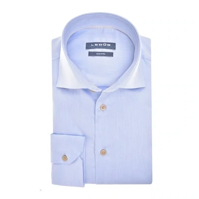 Ledub Shirts Plain:Overhemd Wit 0142475
