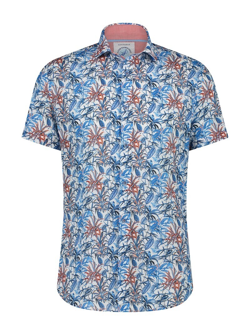 A fish named Fred Shirt SS leafs Blauw 28.053