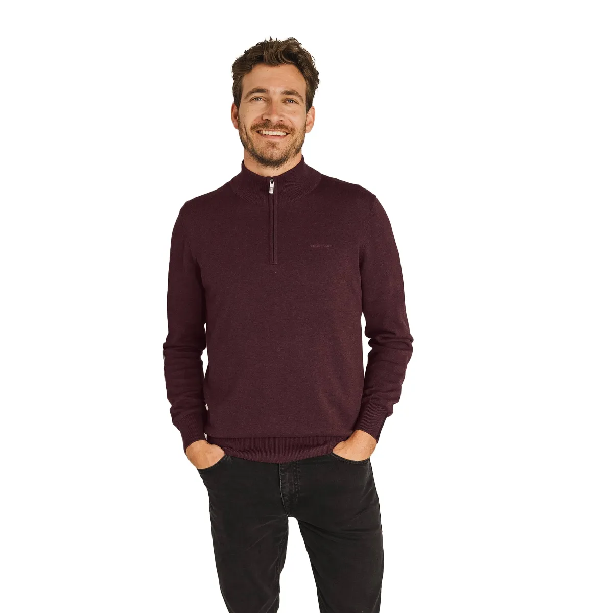 State of Art Pullover Sportzip Pl donkerrood:uni 13124004