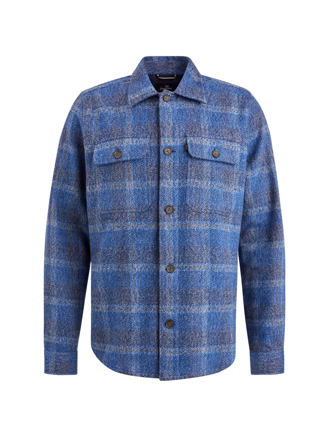 Vanguard Long Sleeve Shirt Check Brushed Mo Blue Indigo VSI2409228