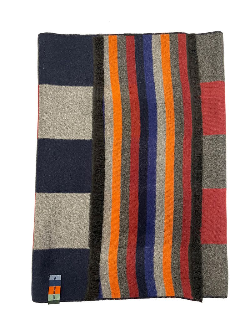 A fish named Fred Scarf block stripe Burnt Orange 29.274