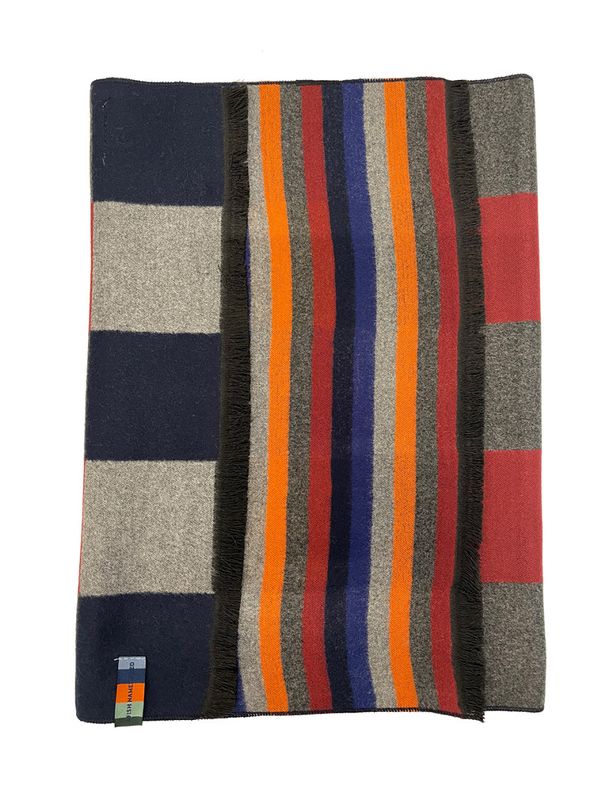 A fish named Fred Scarf block stripe Burnt Orange 29.274