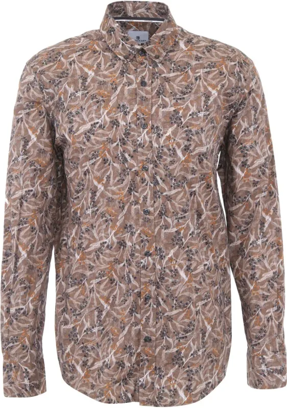 State of Art Shirt LS Print Popli cognac:donkerantraciet 21424287