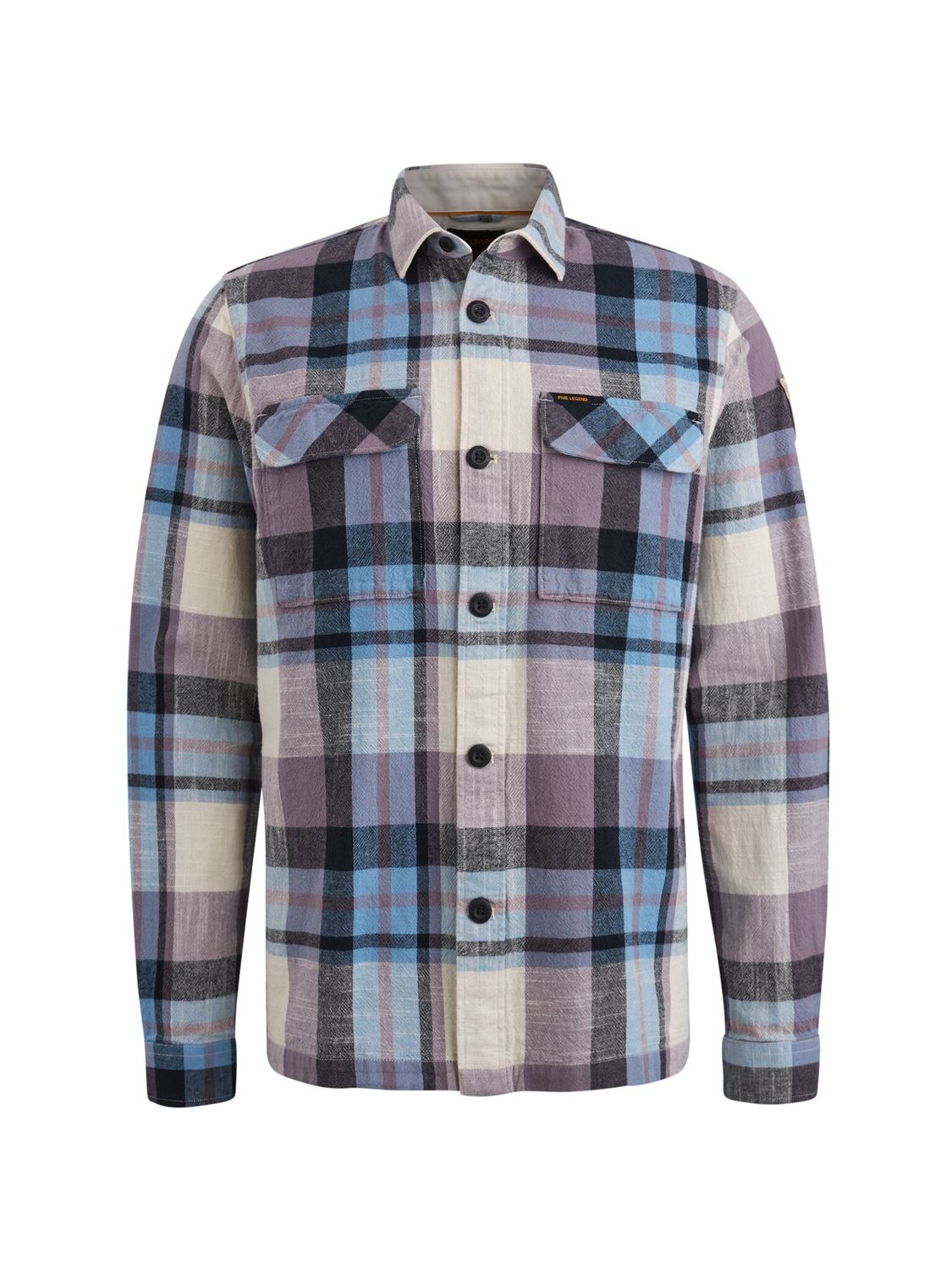 PME Legend Long Sleeve Shirt Slub Yarn Dyed C Purple Sage PSI2502210