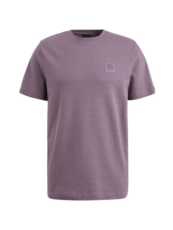 PME Legend Short sleeve r-neck jacquard strip Purple Sage PTSS2502563