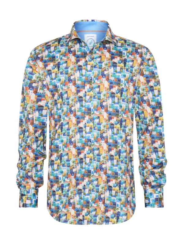 A fish named Fred Shirt town Multi Color Blue 31.002