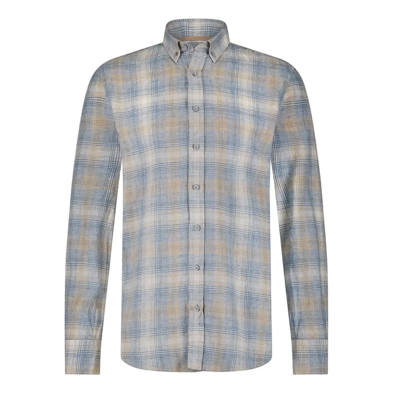 State of Art Shirt LS Checked Y/D wit:beige 21515332