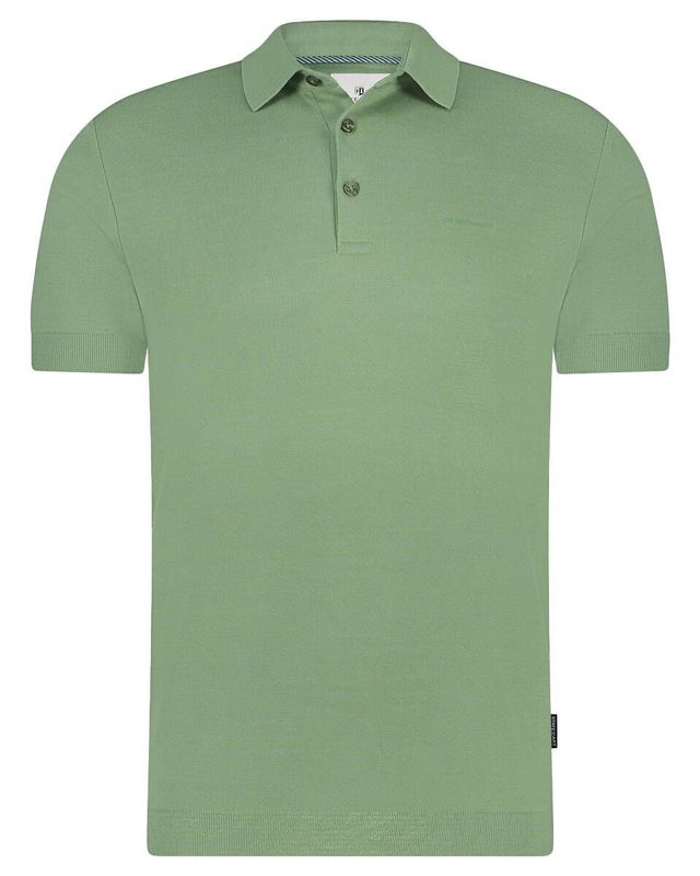 State of Art Poloshirt Knitted SS bladgroen:uni 47115032