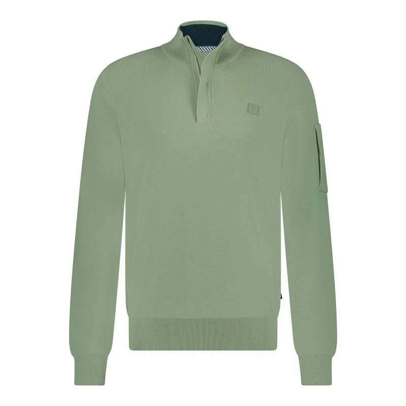 State of Art Pullover Sportzip Pl bladgroen:uni 13115025