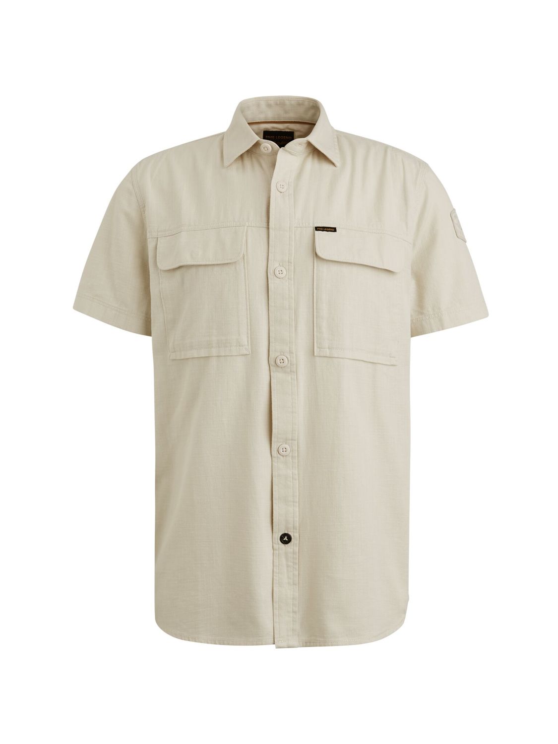 PME Legend Short Sleeve Shirt Slub Cotton Bone White PSIS2503242