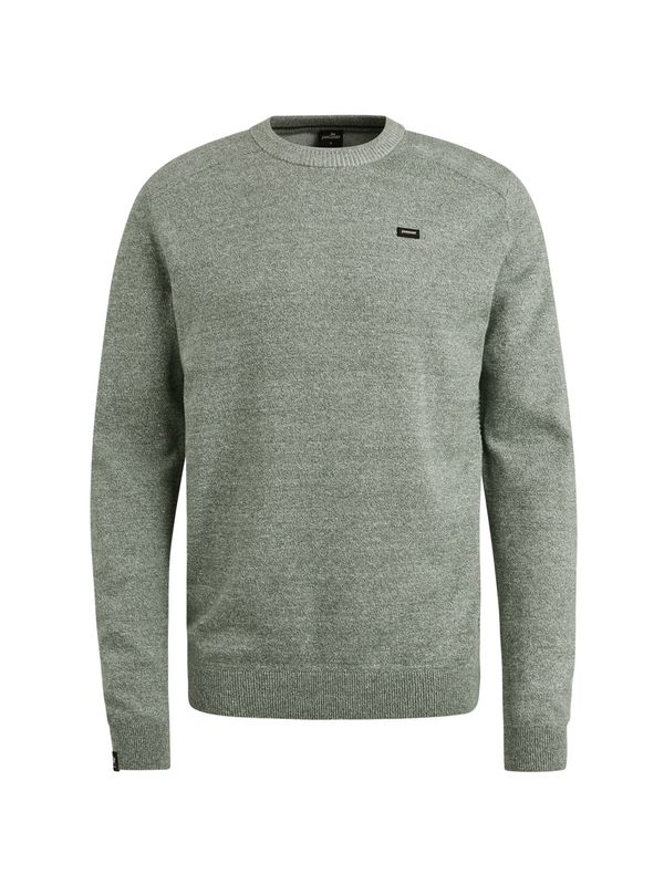 Vanguard Crewneck cotton linen blend Dark Forest VKW2503314