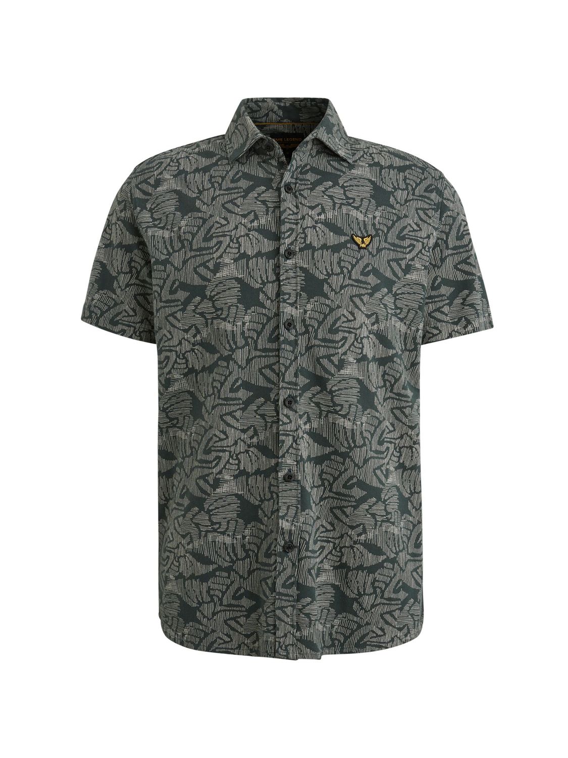 PME Legend Short Sleeve Shirt Print on Jersey Green Gables PSIS2503238