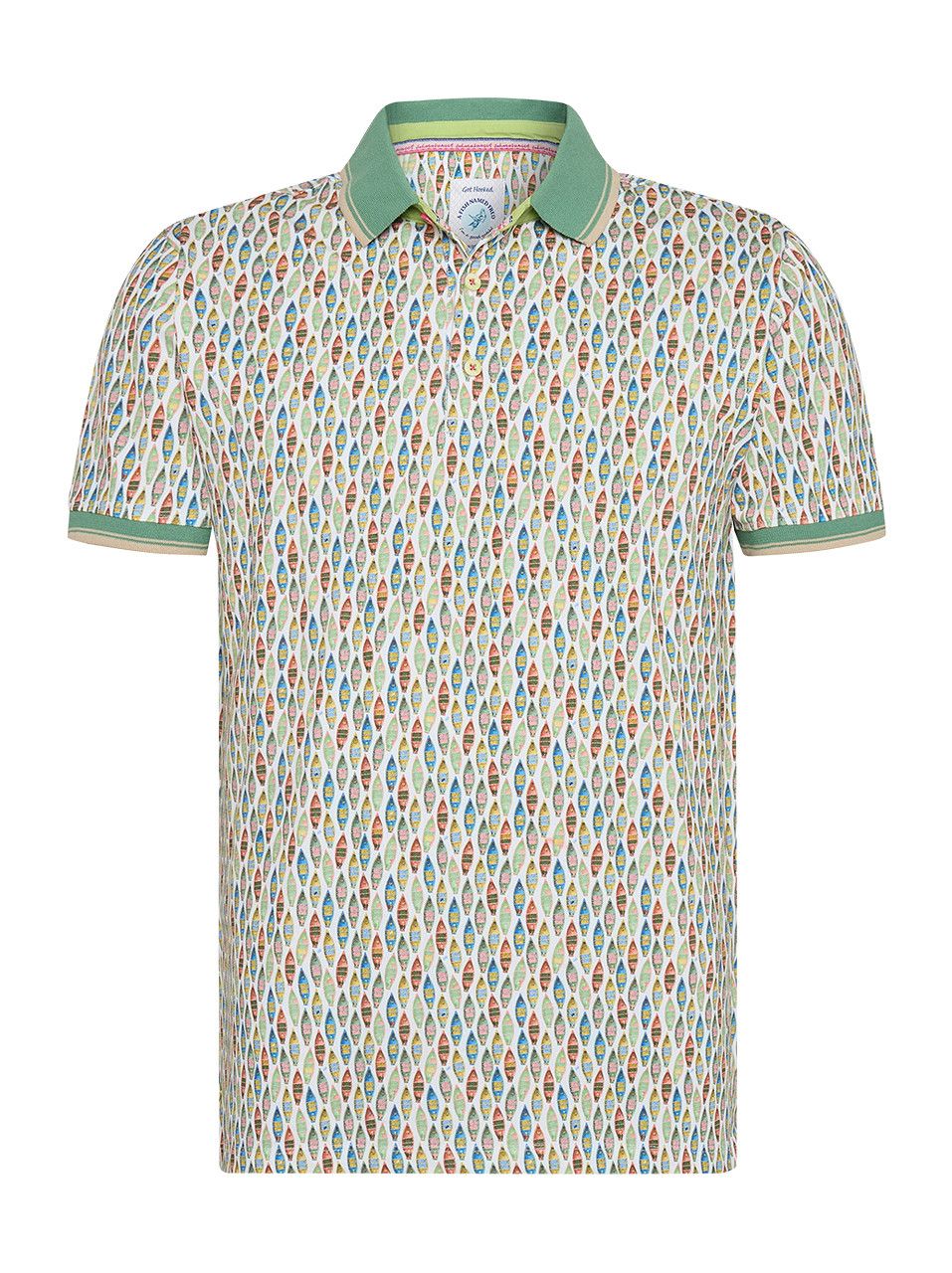 A fish named Fred Polo boat Multi Color Green 31.307