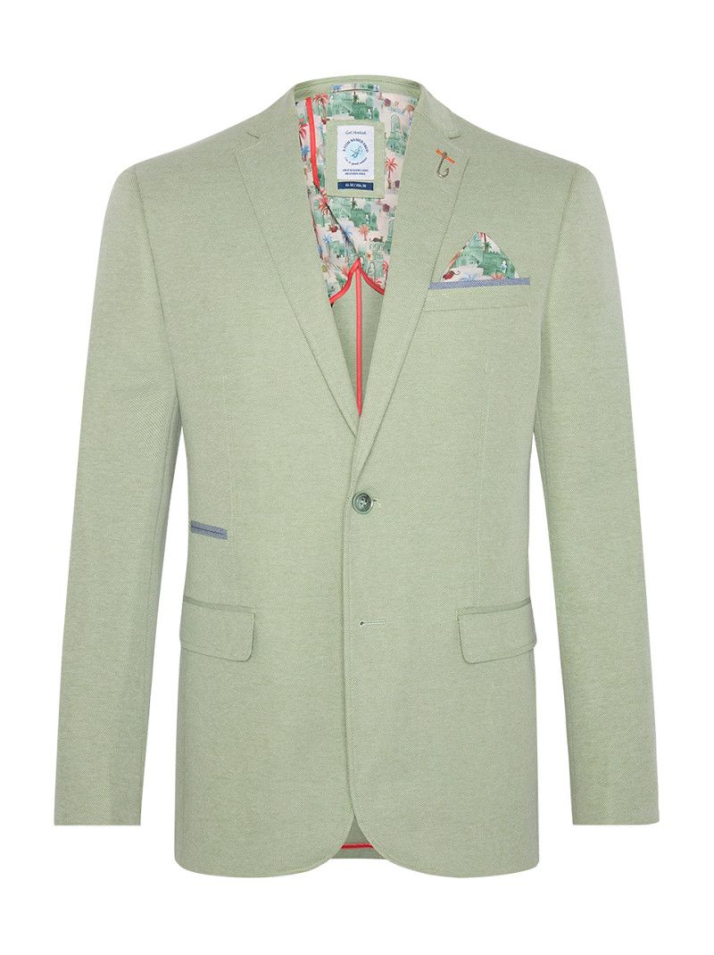 A fish named Fred Blazer pique Light Green 31.106
