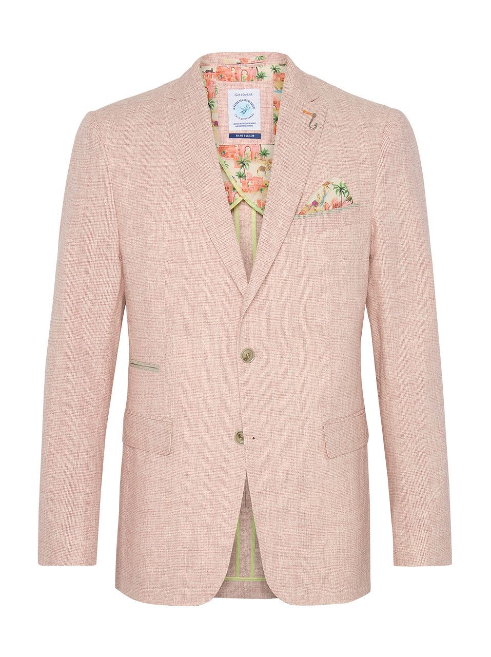 A fish named Fred Blazer small check Rose Pink 31.101