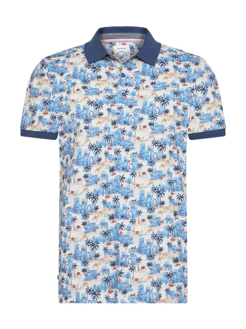 A fish named Fred Polo oasis Blauw 31.303