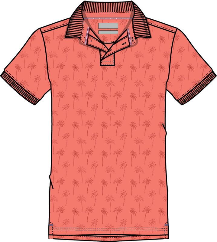 A fish named Fred Polo palm trees Peach 31.310