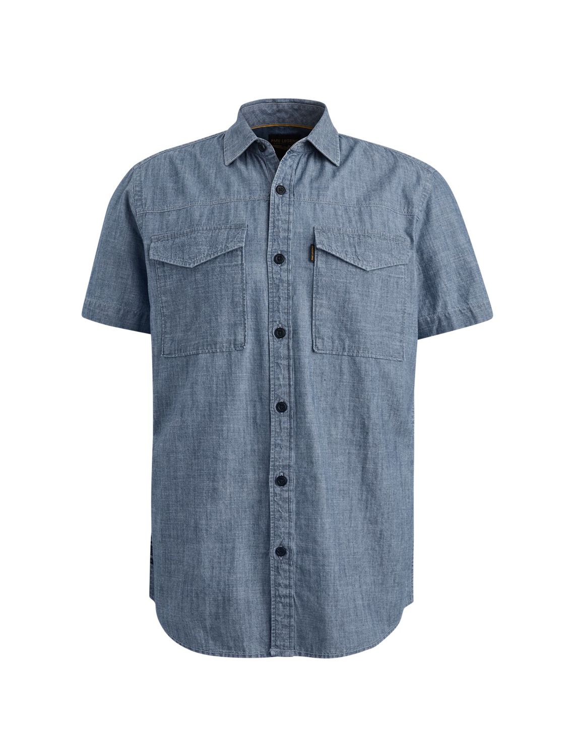 PME Legend Short Sleeve Shirt Indigo Chambray Real Indigo PSIS2503237
