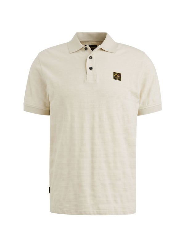 PME Legend Short sleeve polo jacquard jersey Bone White PPSS2504854