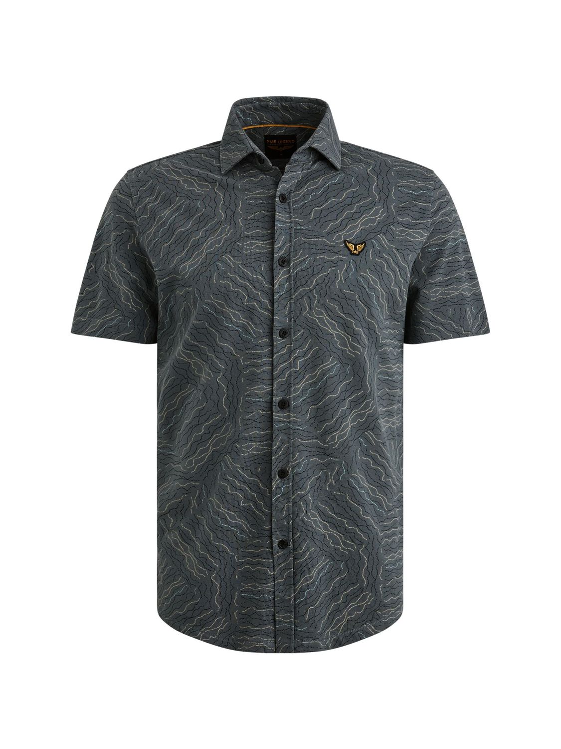 PME Legend Short Sleeve Shirt Print on Jersey Dark Slate PSIS2505229