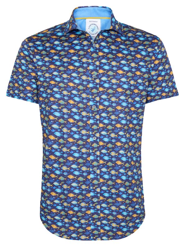 A fish named Fred Shirt SS fish Blauw 31.066