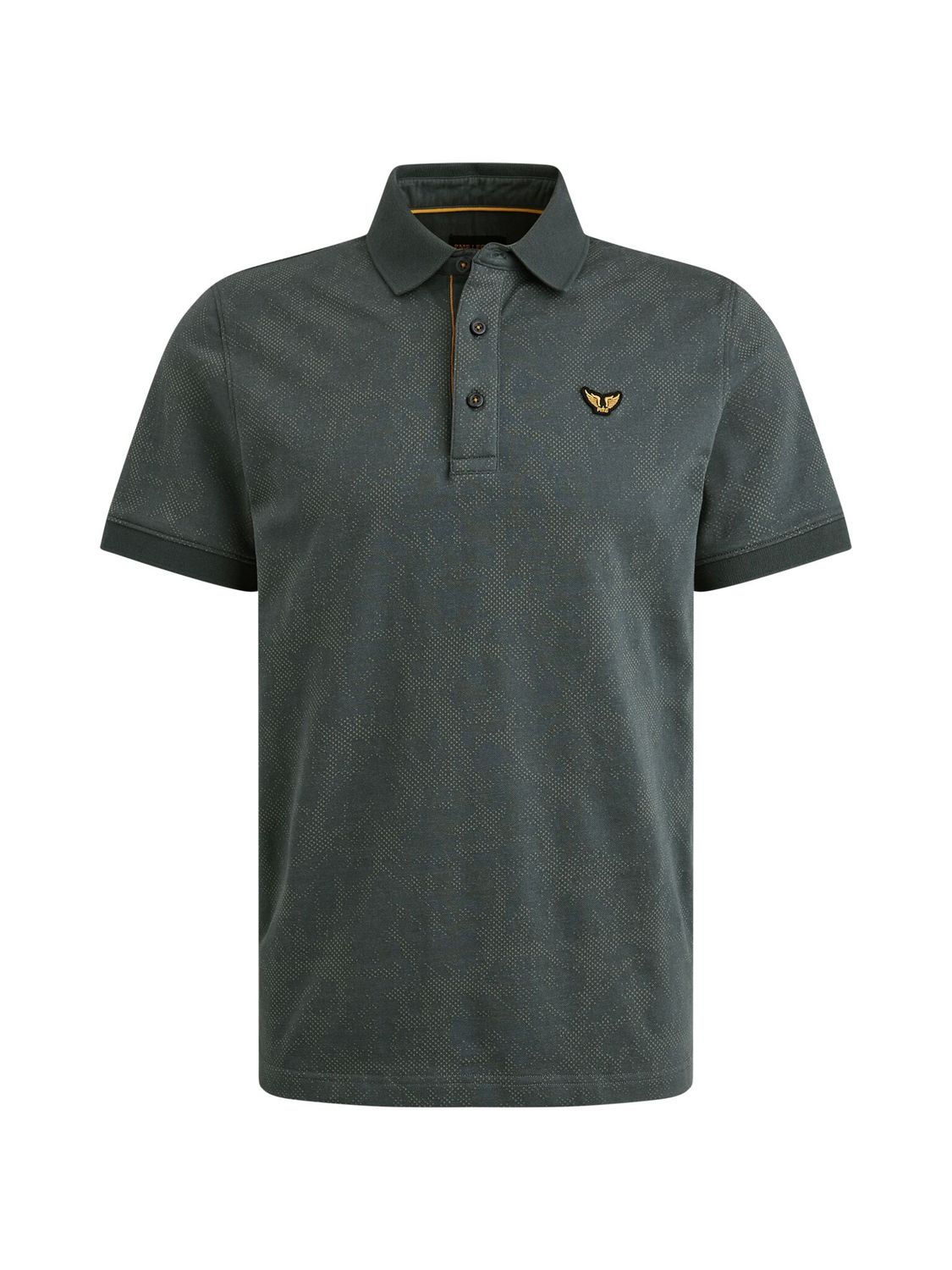 PME Legend Short sleeve polo fine pique aop Dark Slate PPSS2505860