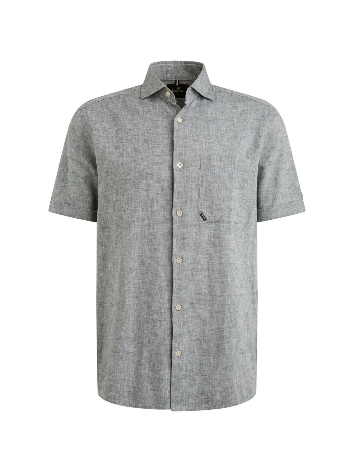 Vanguard Short Sleeve Shirt Linen Cotton bl Silver Lining VSIS2504260
