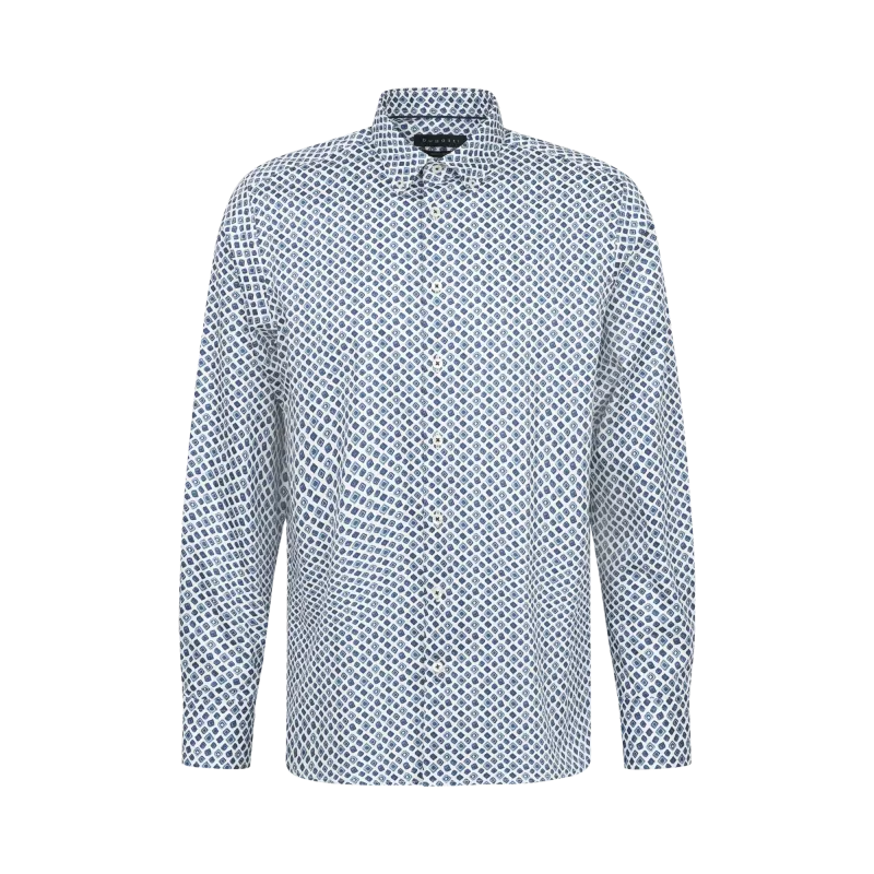 Bugatti Overhemd Groen/blauw 78520C 9350